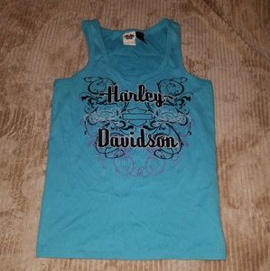 Blue Women's Harley Davidson Tank Top